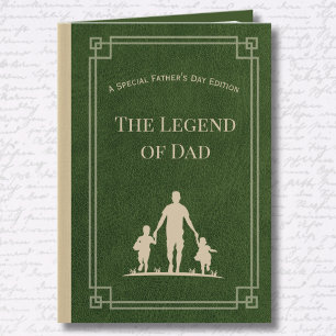 Vintage Hunter Green Legend of Dad Photo Card