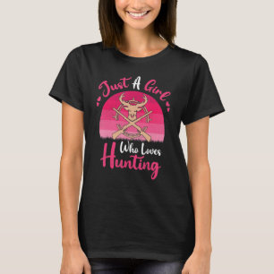 Vintage Hunting   Just A Girl Who Loves Hunting T-Shirt