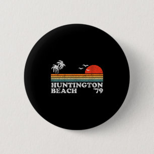 Vintage Huntington Beach California Retro Surfing 6 Cm Round Badge