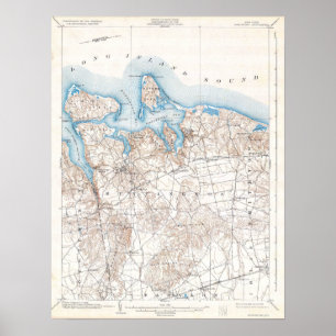 Vintage Huntington Northport Long Island New York Poster