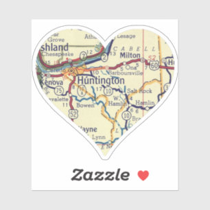 Vintage Huntington WV Map