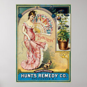 Vintage Hunt's Remedy Company Advertisement Poster