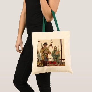 Vintage Husband and Wife with Gardening Tools Tote Bag