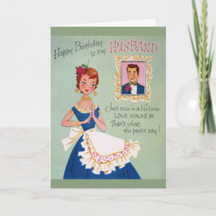 Vintage Husband Birthday Greeting Card