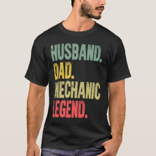 Vintage Husband Dad Mechanic Legend Retro T-Shirt