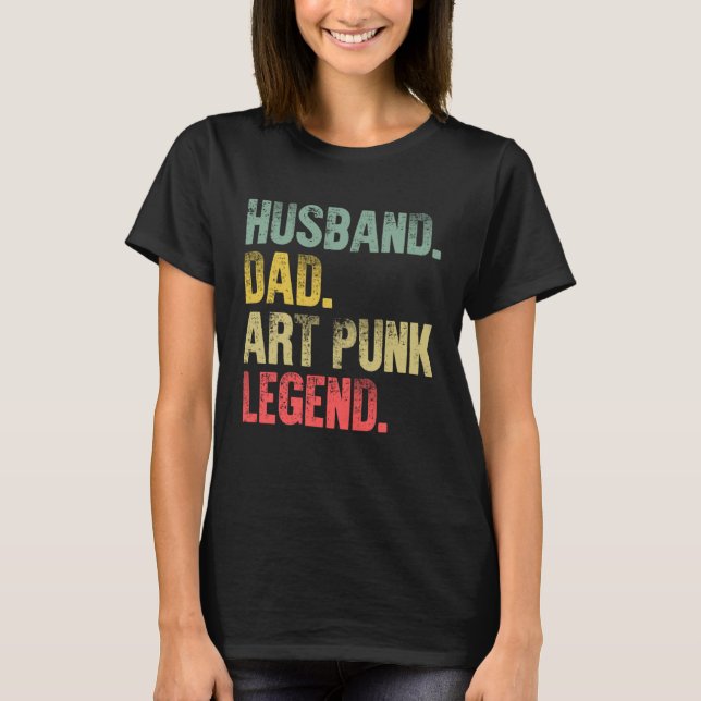 Vintage   Husband Dad Punk Legend Retro T-Shirt (Front)