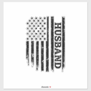 Vintage Husband Patriotic Flag Shirt Design_1