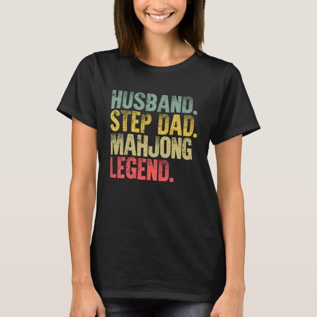 Vintage  Husband Step Dad Mahjong Legend T-Shirt (Front)