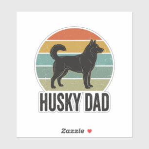 Vintage Husky Dad Retro Dog Vector Design_1