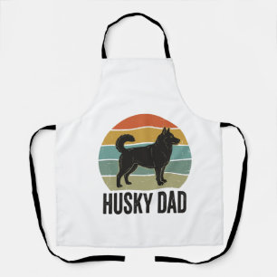 Vintage Husky Dad Retro Dog Vector Design_1 Apron