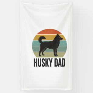 Vintage Husky Dad Retro Dog Vector Design_1 Banner