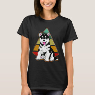 Vintage Husky Dog Retro Husky  Men Women T-Shirt