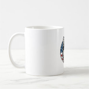 Vintage Husky Patriotic Dog Vector Shirt Design_1 Coffee Mug