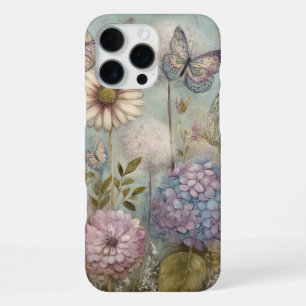 Vintage Hydrangea and Dandelion Fairy Garden Magic iPhone 16 Pro Max Case