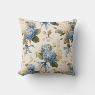 Vintage Hydrangea Bouquet Pattern Cushion