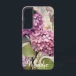 Vintage Hydrangea & Butterfly Pink Personalised Samsung Galaxy Case<br><div class="desc">This Beautiful Vintage Pink Hydrangea and Butterfly with a Personalised name phone case frames your daily routine in the delicate art of watercolor. It's the kind of gift that fits perfectly into a birthday celebration, adds a personal touch to Mother's Day, marks graduation with a splash of colour, or brings...</div>
