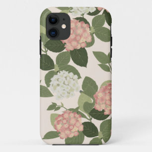 Vintage Hydrangea Floral Pattern iPhone 11 Case