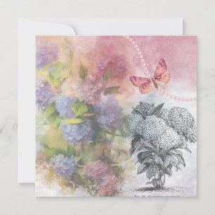 Vintage Hydrangea Luxury Elegance Card