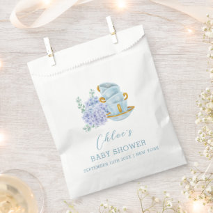 Vintage Hydrangea Tea Brewing Baby Shower  Favour Bags