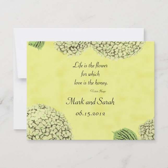 Vintage Hydrangeas RSVP Card (Front)