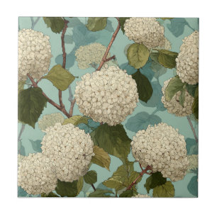 Vintage Hydrangeas Tiles  For Modern Bathroom