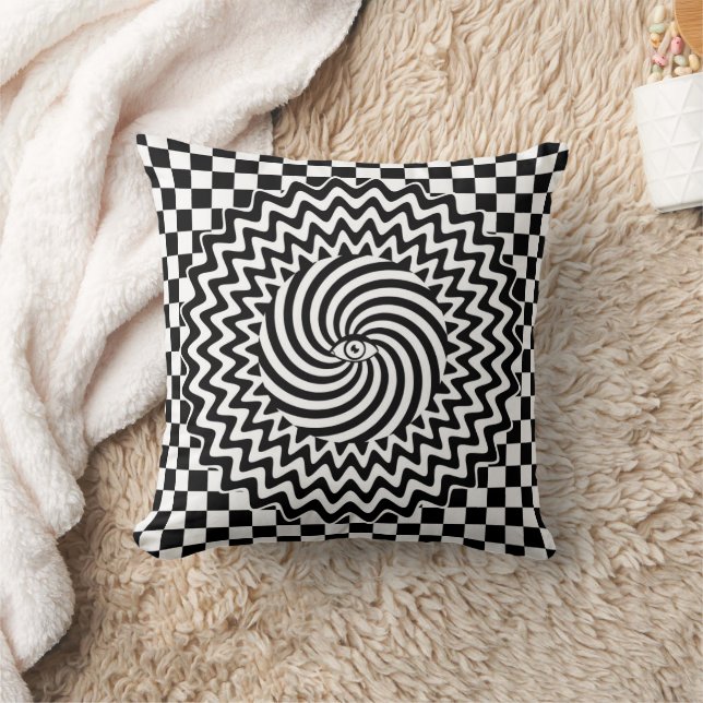 Vintage Hypnotic psychedelic eye Cushion (Blanket)
