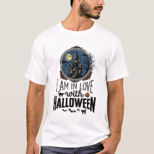 Vintage I Am In Love With Halloween Shirt Design_1