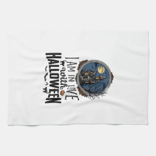 Vintage I Am In Love With Halloween Shirt Design_1 Tea Towel