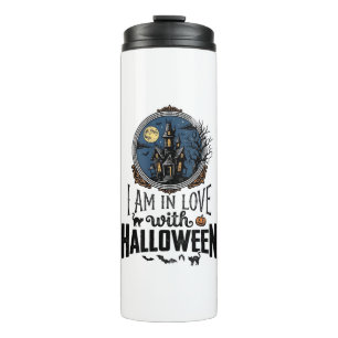 Vintage I Am In Love With Halloween Shirt Design_1 Thermal Tumbler
