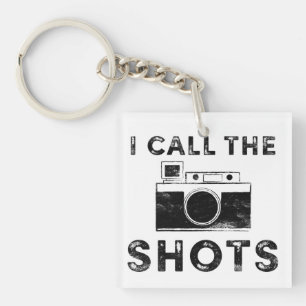 Vintage I call the Shots Camera Graphic Key Ring