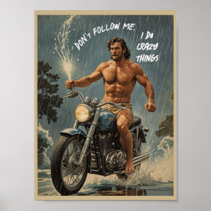 Vintage I do crazy things Poster