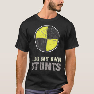 Vintage I DO MY OWN STUNTS Racecar Crash Test Dumm T-Shirt