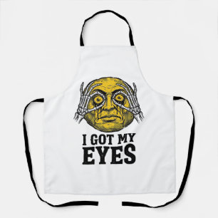 Vintage I Got My Eyes Funny Halloween Shirt Design Apron