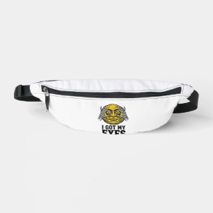 Vintage I Got My Eyes Funny Halloween Shirt Design Bum Bags