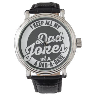 Vintage I Keep All My Dad Jokes In A Dad A Base Bu Watch