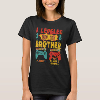 Vintage I Leveled Up To Brother 2023 Gamer Expecti T-Shirt