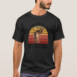 Vintage I Like Beer German Shepherd Maybe 3 People T-Shirt