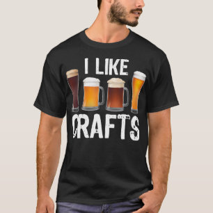 Vintage I Like Crafts Design Funny Craft Beer Beer T-Shirt
