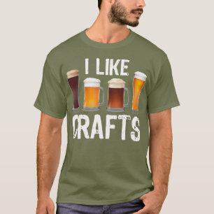 Vintage I Like Crafts Design - Funny Craft Beer T-Shirt