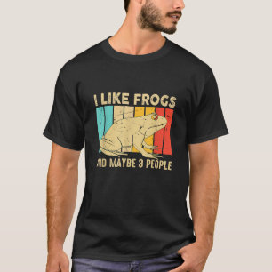 Vintage I Like Frogs Retro Amphibian Lake Animals T-Shirt
