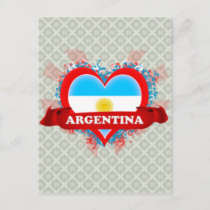 Vintage I Love Argentina Postcard
