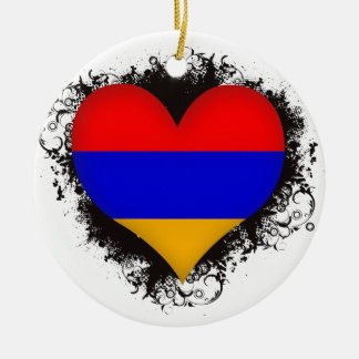 Vintage I Love Armenia Ceramic Tree Decoration