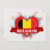 Vintage I Love Belgium Postcard (Front/Back)