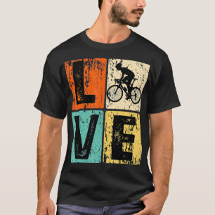 Vintage I Love Bicycle Cycling Design For Cyclist T-Shirt