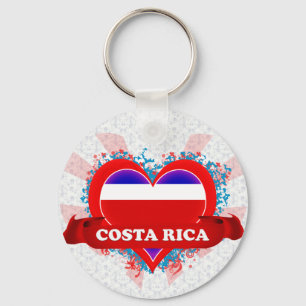 Vintage I Love Costa Rica Key Ring