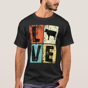 Vintage I Love Cow For Cow T-Shirt