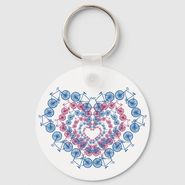 Vintage I love Cycling Key Ring (Front)