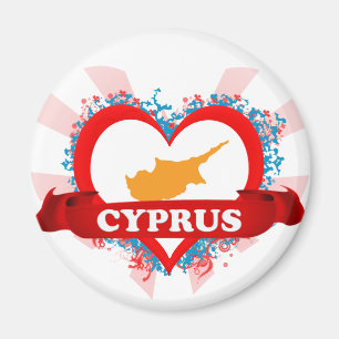 Vintage I Love Cyprus Magnet