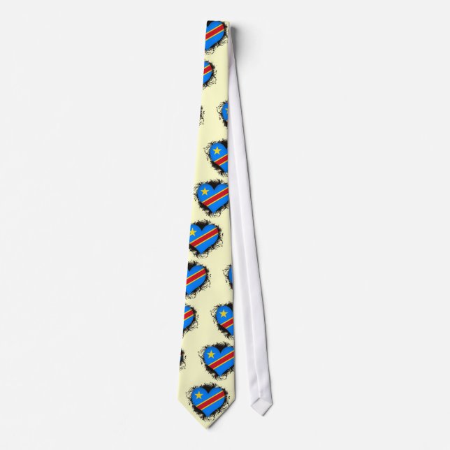 Vintage I Love Democratic Republic of Congo Tie (Front)