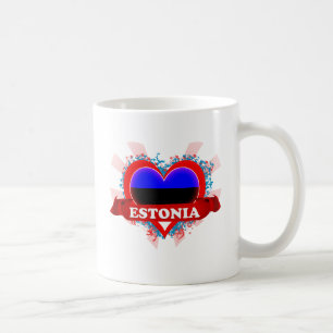 Vintage I Love Estonia Coffee Mug